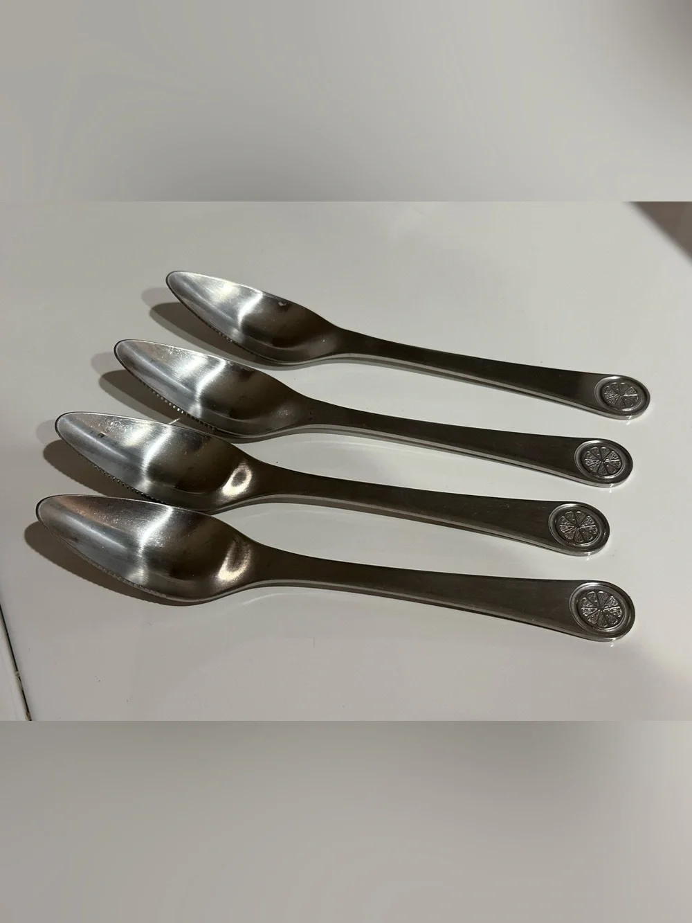 VTG Wusthof Dreizack Germany Stainless Grapefruit Spoons - Set of 4